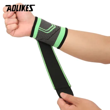 1 шт. AOLIKES 3D Плетение, герметичные ремни, фитнес-браслет, тренажерный зал для кроссфита, пауэрлифтинга, бандаж для поддержки запястья, бандаж для рук