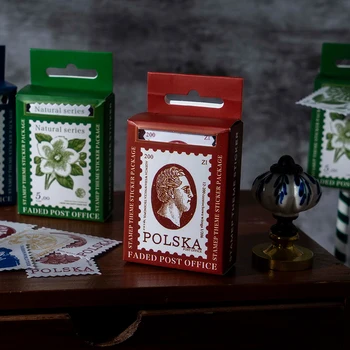 100шт Мини-наклеек, выцветающий почтовый подарок, марки ручной работы, цветной скрапбукинг, бумага-основа 