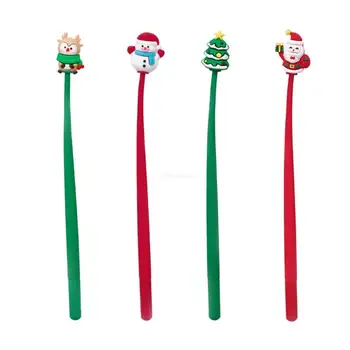 10шт Рождественская мультяшная гелевая ручка Рождественский Лось Санта Снеговик Ручка для детского подарочного челнока