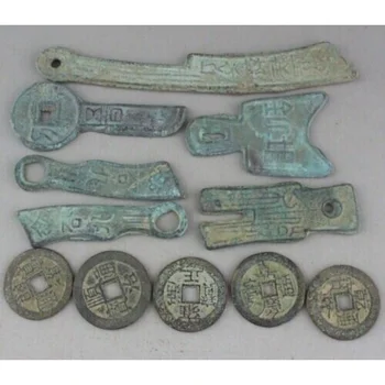 11 шт Китайская Коллекция Редких Старинных Монет Для Ножей Другие Древние Монеты