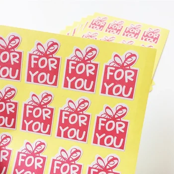 120 шт./лот Розовые наклейки для вас Ручной работы, Праздничные подарочные наклейки, многофункциональные наклейки для свадебных печатей, Канцелярские принадлежности