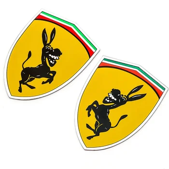 2 Шт Алюминиевый логотип Donkey Cobra, Наклейки на Окна автомобиля, Металлический Значок, Эмблема, Аксессуары для Ferrari Ford Focus Fiesta Ranger