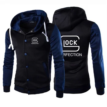 2023 Glock Perfection Shooting Мужская Бейсбольная Форма Куртка Колледжа Спортивный Костюм Толстовки Пальто Топы Одежда Harajuku Уличная Одежда