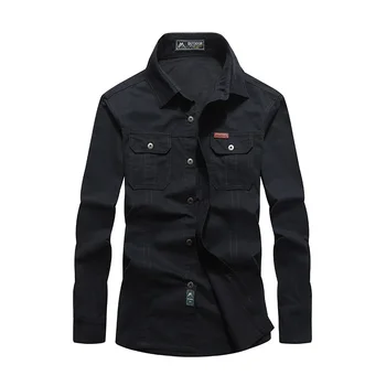 2024 Новая черная джинсовая куртка мужская большого размера 4xl 5xl 6xl Повседневная рубашка в стиле милитари Зеленая мода