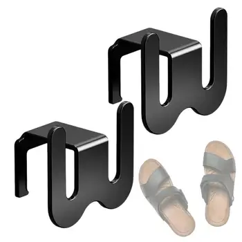 2шт Настенные стеллажи для обуви Многоцелевые Компактные Вешалки для обуви Креативный органайзер для домашних тапочек для ванной комнаты Гостиной