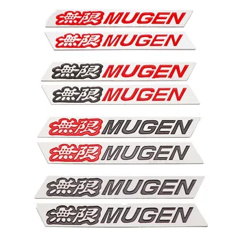 3D Металлический логотип Mugen, Крыло, Багажник, Автомобильная Эмблема, Наклейка, Значок для Honda CRV Accord 7 Civic 4d 5d FIT Аксессуары JDM Jazz