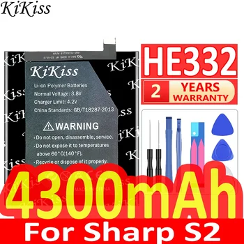 4300 мАч KiKiss Мощный Аккумулятор HE332 Для Аккумуляторов Мобильных Телефонов Sharp S2 Fs8010 Aquos S2 FS8018 S3 Mini S3mini