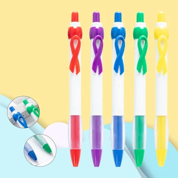 50ШТ Зажим для ручек Пластиковая ручка для творчества Рекламная ручка Ручка для прессования с бантиком