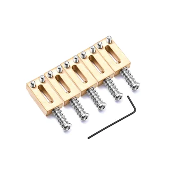 6 шт. электрогитары Single Shake Tremolo Bridge Код струны, код струны для нажатия на нижнюю панель струны для Fender, серебристый