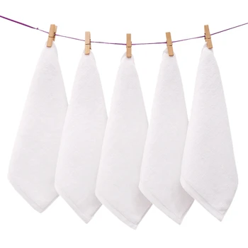 7ШТ полотенец хлопчатобумажных белых, высшего гостиничного качества, мягких полотенец для лица и рук 30x30 см