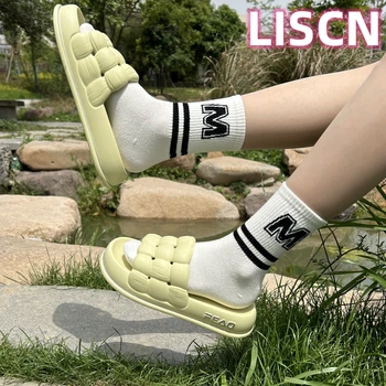 LISCN 2023, Новые Простые Женские Носки В Полоску Средней Длины, Высококачественные Хлопчатобумажные Чулки Для Девочек С Модным Логотипом Sports Sox Underwear