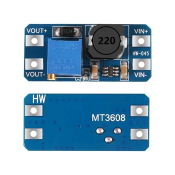 MT3608 DC-DCповышающий преобразователь 2A Регулируемая плата повышающего регулятора напряжения от 2 В-24 В до 5 В-28 В для Arduino