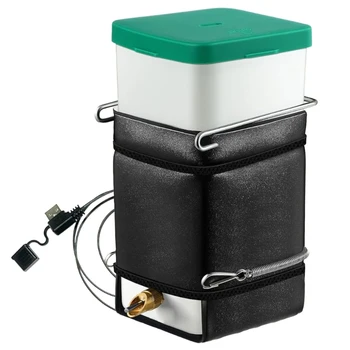 Q1JB USB грелка для воды с подогревом для мелких животных, дозатор воды с подогревом для установленной в клетке птицы, бутылка для питья с булавочной головкой