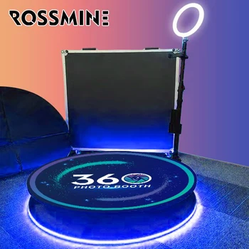 Rossmine Высококачественное селфи с замедленной съемкой на 360 градусов, Портативная Фотобудка, Фотобудка 360, Автоматическая Вращающаяся платформа камеры