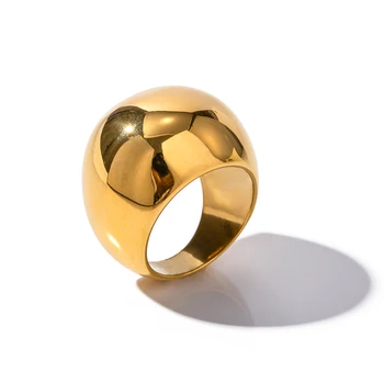 Uworld, новый дизайн, кольцо Layla Dome, геометрическое кольцо для женщин, простые стильные украшения для пальцев с текстурой, водонепроницаемые кольцо женское