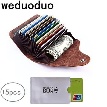 Weduoduo Мужская визитница из натуральной кожи, Женская визитница, модный держатель для кредитных карт, чехол для банковских карт Porte Carte
