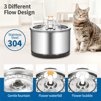 Автоматический фонтан для кошек, поилка для домашних собак с дозатором воды, подсветка для подачи с фильтрованием свежей чистой воды