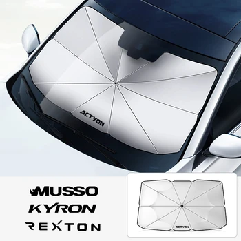 Автомобильный Утеплитель Переднего Стекла Складной Солнцезащитный Зонт для Ssangyong Korando Kyron Musso Rexton Tivoli Actyon Автомобильные Аксессуары