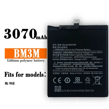 Аккумулятор BM3M Для Xiaomi Mi9 SE Mi 9 SE 3070 мАч Высокой Емкости Перезаряжаемый Мобильный Телефон Замена НОВЫЙ Batteria