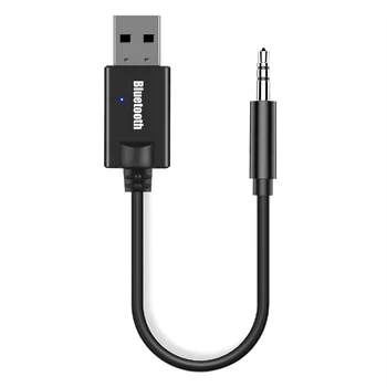 Аудиоприемник Bluetooth USB-ключ 3,5 мм разъем Car Audio Aux Беспроводной 5,0 Комплект громкой связи для автомобильного MP3-плеера Аудиопередатчик