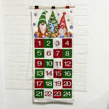 Безликий старик 24-дневный адвентный календарь для Рождества, модный праздничный календарь с обратным отсчетом для спальни
