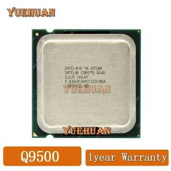 Бесплатная доставка Оригинальный процессор Intel Core2 QUAD Q9500 CPU/2.83 G/LGA775/Кэш 6 МБ/Четырехъядерный/FSB1333/45 нм/поцарапанный