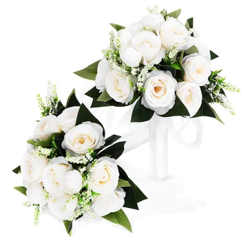Букет невесты из 2 шт. роз, букеты свежих цветов для подружек невесты, искусственные цветы на свадьбу