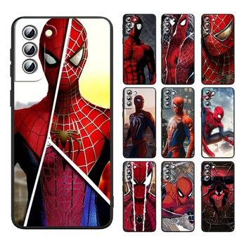 Герой Marvel Человек-паук Для Samsung S22 S21 S20 Ultra PRO FE 5G Plus S10e S9 S8 S7 S6 Plus Edge Черный Силиконовый Чехол Для Телефона Capa