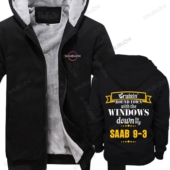 горячая распродажа, зимняя толстовка с капюшоном, мужская высококачественная куртка с капюшоном Saab 9-3 Cruisin Round Town, мужская брендовая толстовка большего размера из хлопка