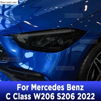 Для Mercedes Benz C Class W206 S206 2022 Наружная Фара Автомобиля С Защитой От царапин Оттенок Передней Лампы TPU Защитная Пленка Аксессуары
