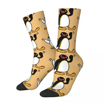 Забавный Сумасшедший Носок для Мужчин Pingu Classic Hip Hop Harajuku Анимация Пингвина Забавный Счастливый Бесшовный Носок С Принтом Для Мальчиков