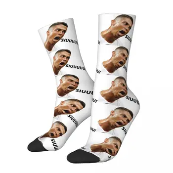 Зимние теплые крутые женские мужские носки CR Football Ronaldo, нескользящие спортивные носки
