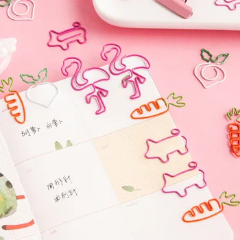 Креативная симпатичная скрепка для бумаги в японском стиле ins в форме моркови с рисунком неправильной формы канцелярские принадлежности для офиса скрепки для бумаг