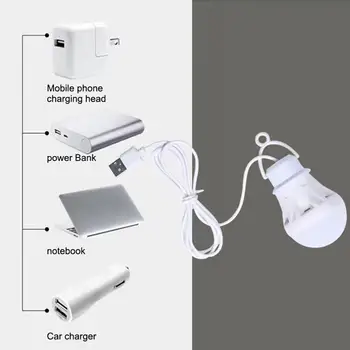 Лампа для чтения Практичная многофункциональная походная лампа с питанием от USB мощностью 5 Вт, мини-лампочка для дома
