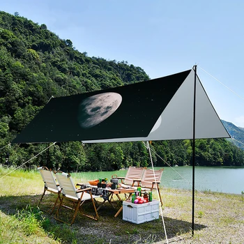 Легкая Солнцезащитная палатка Quiet Moon для Большой Группы, Водонепроницаемая и устойчивая к ультрафиолетовому излучению Портативная Складная Оксфордская Палатка для внутреннего Двора