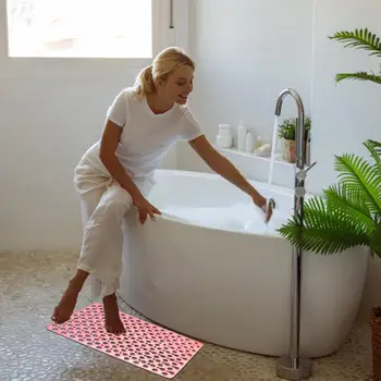 Легко моющийся коврик для ванной с защитой от неприятного запаха, высококачественный коврик для ванной из Tpe для чистых поверхностей, нескользящий коврик для ванной с для дома