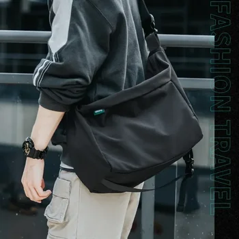 Мужская сумка-мессенджер, модный 14-дюймовый ноутбук, Оксфордская водонепроницаемая дорожная сумка, универсальная большая повседневная сумка для мужчин