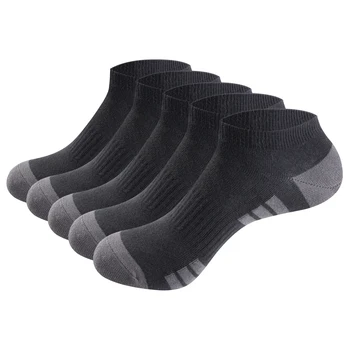 Мужские и женские носки YUEDGE из влагоотталкивающего хлопка с глубоким вырезом, короткие носки для кроссовок, 5 пар, Лот 34-46 EU