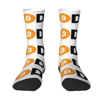 Мужские носки для экипажа Bitcoin Hodl Унисекс С забавным 3D принтом, носки с криптовалютой BTC