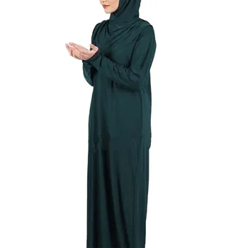 Мусульманские Женщины Хиджаб Джилбаб Молитвенная Одежда Леди Ислам Саудовская Аравия Дубай Турция Платья С Полным Покрытием Рамадан Черные Абайи Джеллаба
