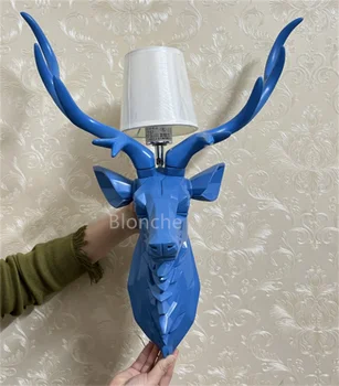 Настенные светильники Blue Deer по самой низкой цене в стиле ретро с оленьими рогами, настенные светильники для гостиной, спальни, Прикроватная лампа, Бра, домашний светильник