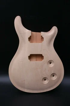 Незаконченный корпус гитары из кленового шпона, выполненный своими руками в стиле звукоснимателя Хамбакер, просверленный, более прочный, используется высококачественная замена