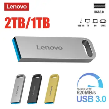 Новый Lenovo 2 ТБ USB Флэш-Накопитель USB 3.0 Флеш-Накопитель Водонепроницаемый Флешка 1 ТБ Флэш-Диск Memoria Usb Для Игр Ps4 PS5 Бесплатная Доставка