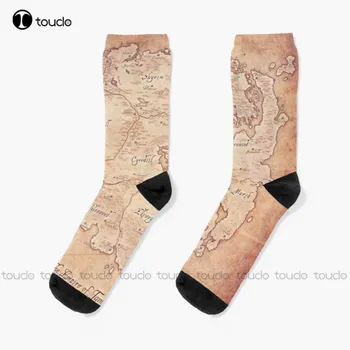 Носки Tamriel, Новинка, Носки для мужчин, носки для уличного скейтборда, дизайн цифровой печати 360 °, милые носки, креативные Забавные носки Арт