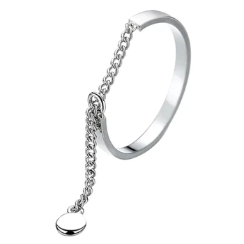 Открытые кольца KIKI, цепочка с кисточками, Обручальное кольцо на палец, модные украшения для женщин и девочек