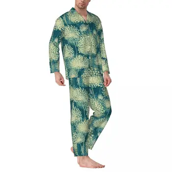 Пижамный комплект с одуванчиками, Осеннее Винтажное растение, Прекрасная пара пижам для спальни, 2 предмета, повседневная пижама с принтом больших размеров в подарок