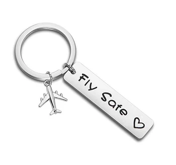 Подарок пилоту Брелок для ключей Fly Safe Для путешествий Брелок для ключей в подарок стюардессе