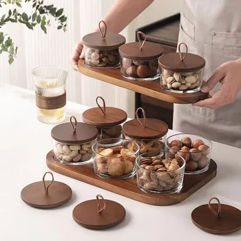 Поднос для фруктов creative wind в японском стиле деревянная тарелка для сухофруктов бытовой чайный столик поднос для фруктов