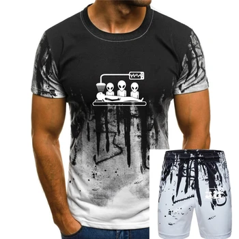Рубашка с логотипом Alien Workshop, черно-белая футболка, мужская футболка для молодежи среднего возраста