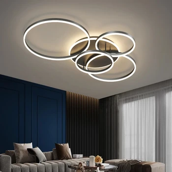 Современные минималистичные алюминиевые круглые Светодиодные люстры для спальни, гостиной, Потолочные светильники, Креативная лампа для кухни
